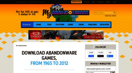 myabandonware|Most downloaded abandonware games .